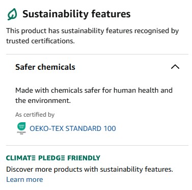 Amazon Highlights “Safer Chemicals” Textile Products with OEKO‑TEX® STANDARD 100 Certification